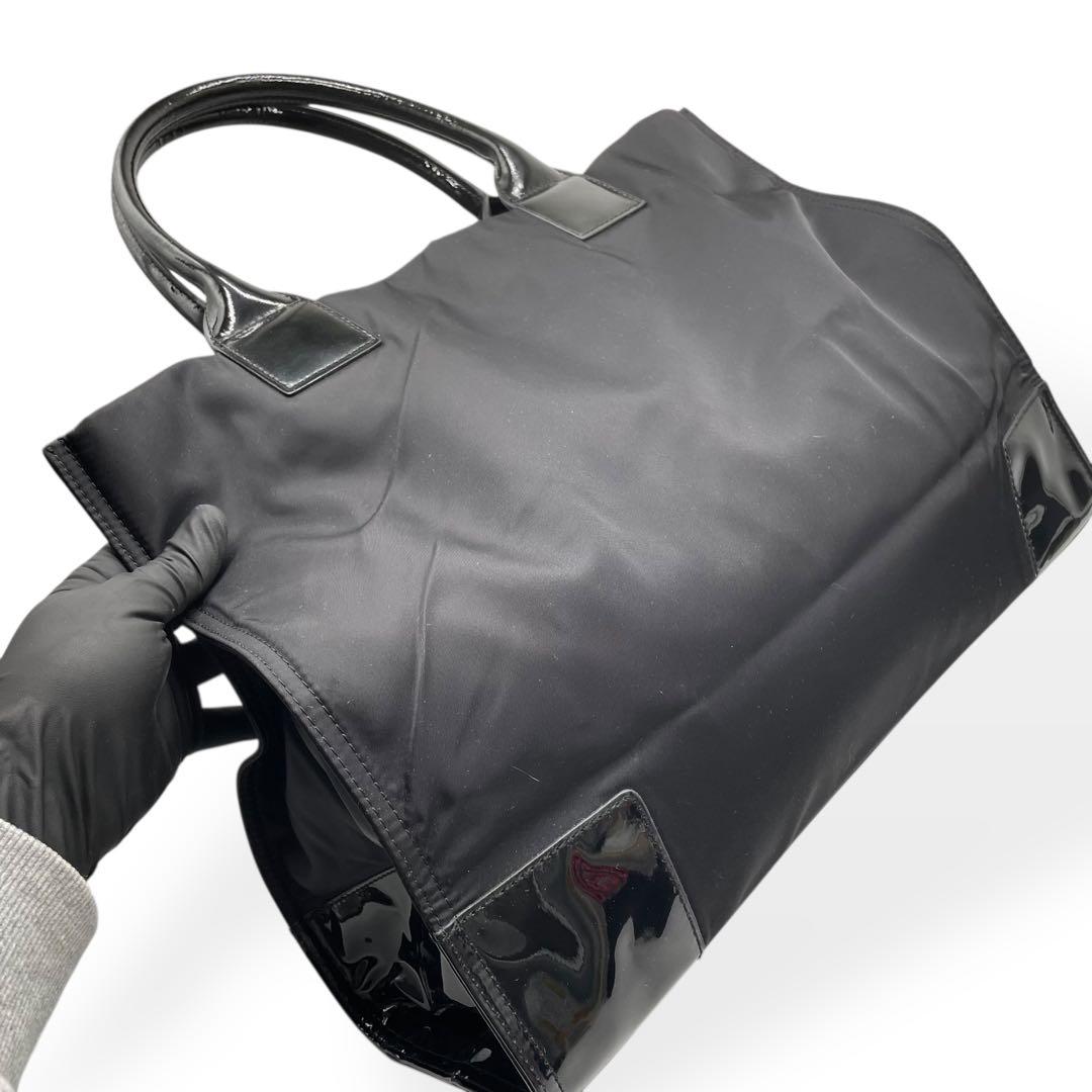 極美品　Tory Burch トリーバーチ　トートバッグ　大容量　ナイロン　黒