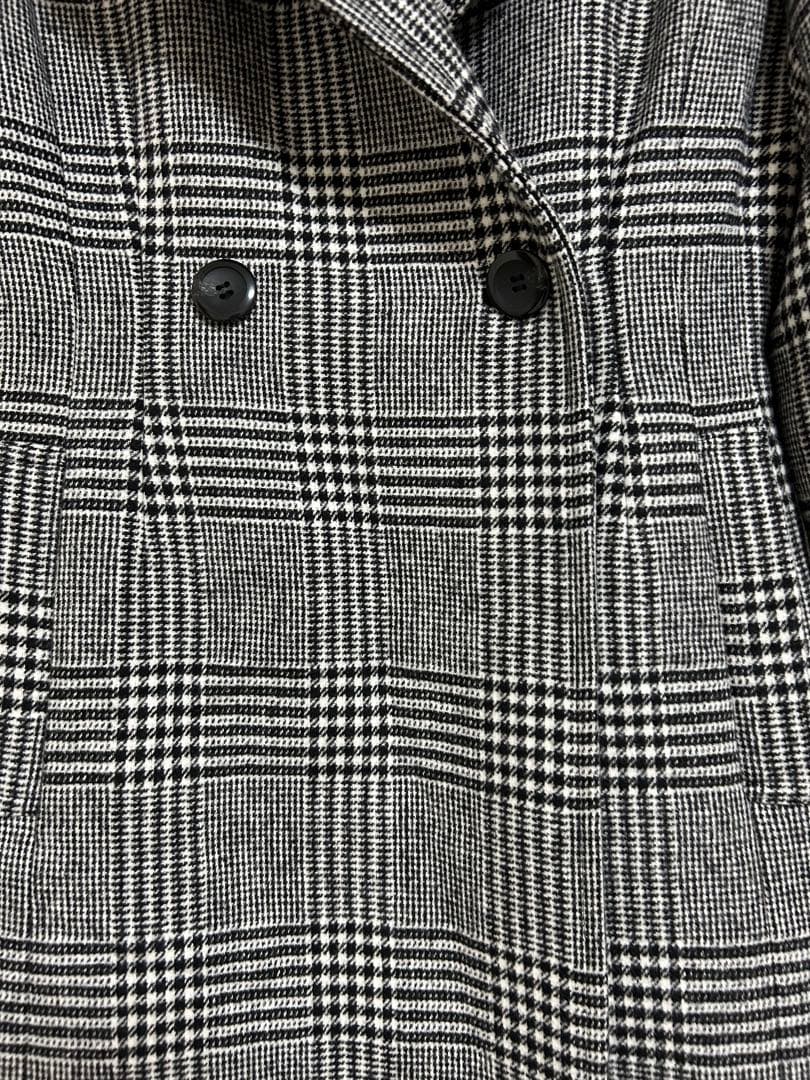 新品リエンダ　スタンドカラーシェイプドチェスターコート　チェック　3way