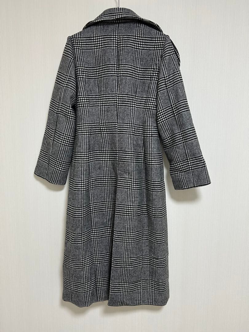新品リエンダ　スタンドカラーシェイプドチェスターコート　チェック　3way