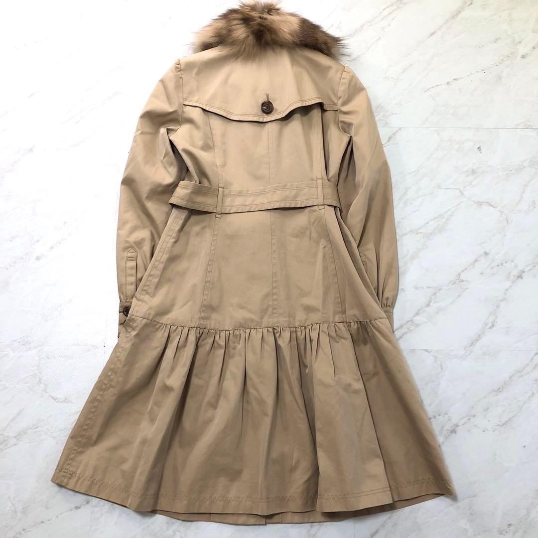 【極美品✨️BURBERRY】 ノバチェック フォックスファー トレンチコート