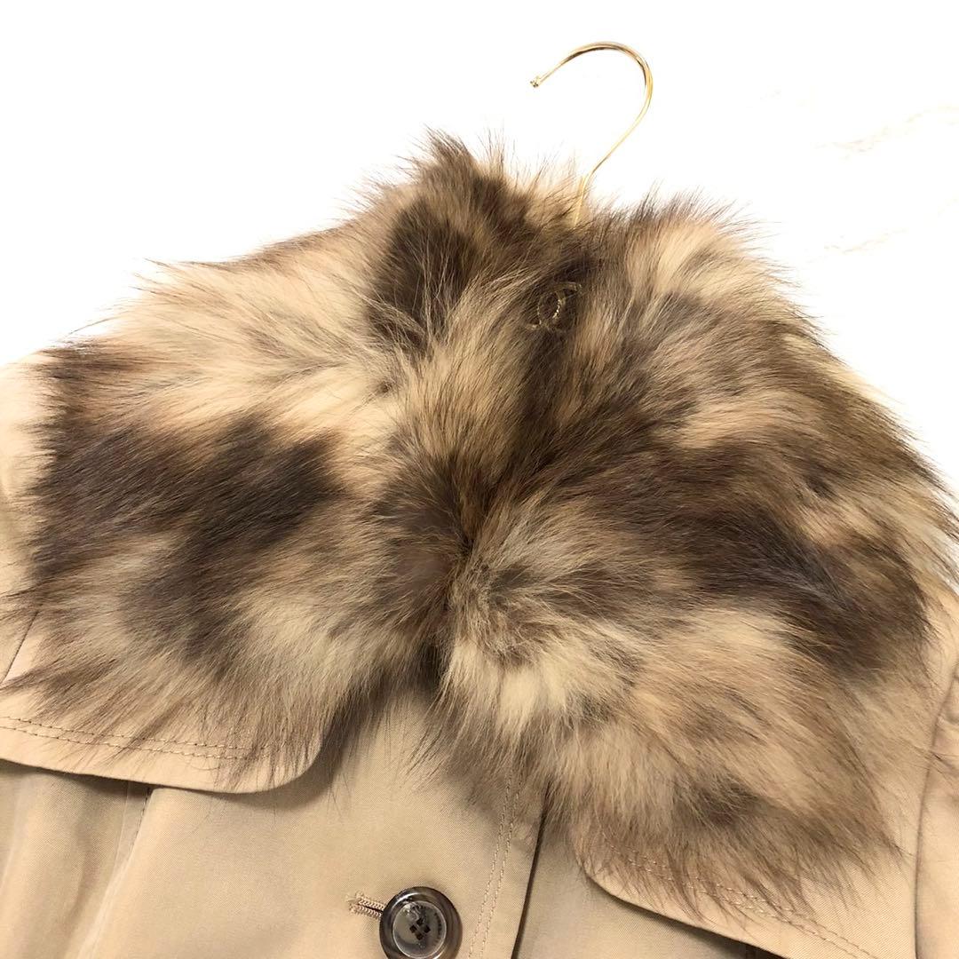 【極美品✨️BURBERRY】 ノバチェック フォックスファー トレンチコート