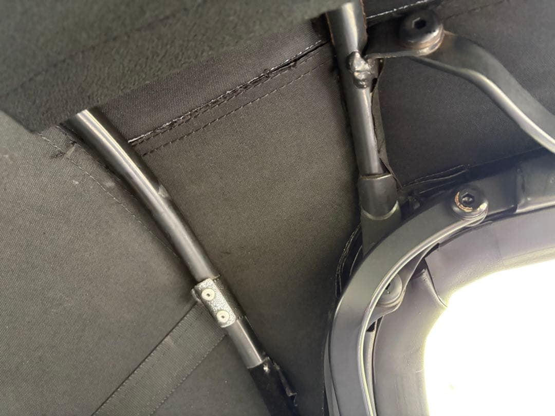 ロードスターNA NB 幌ビニール生地　黒　社外　ガラス落ち有