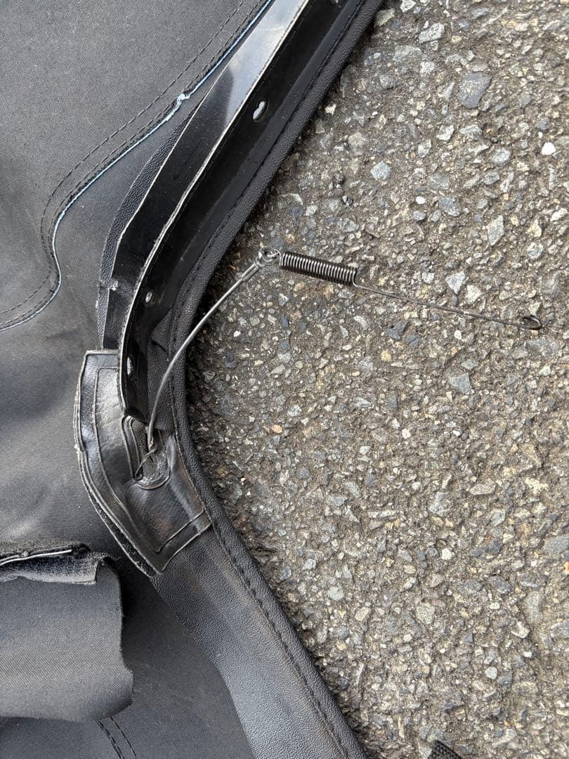 ロードスターNA NB 幌ビニール生地　黒　社外　ガラス落ち有