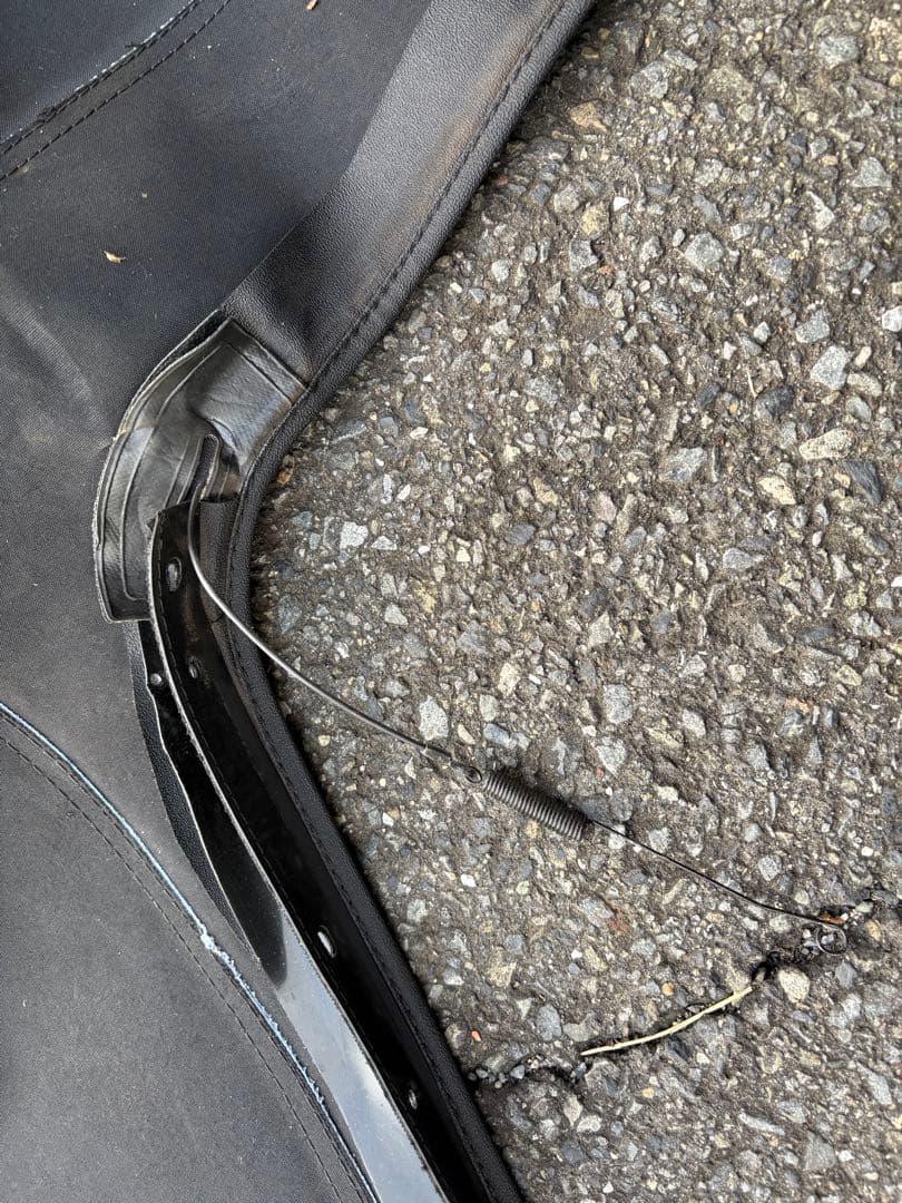 ロードスターNA NB 幌ビニール生地　黒　社外　ガラス落ち有