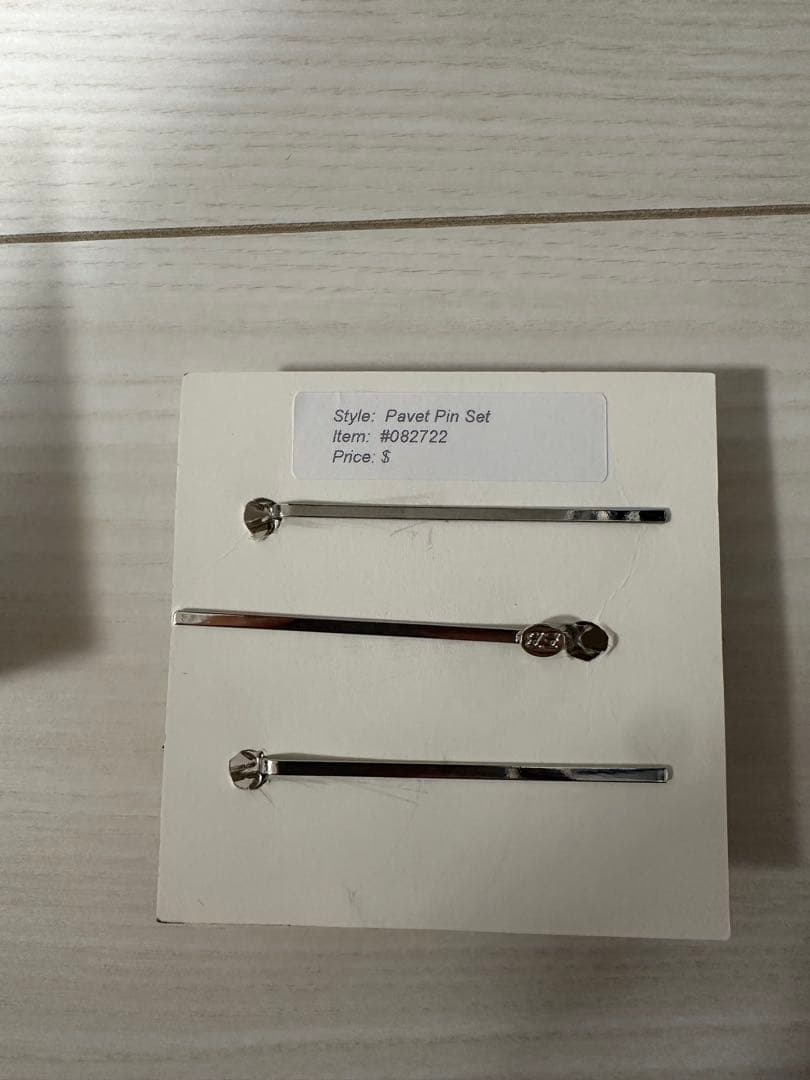 Elizabeth Bower Pavet Pin 3本セット シルバー