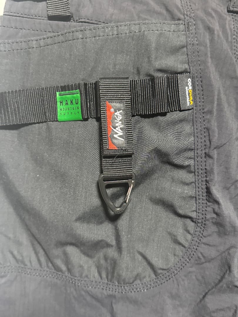 ナンガ × ハク カーペンターパンツ HK-S117 サイズL 新品 ブラック