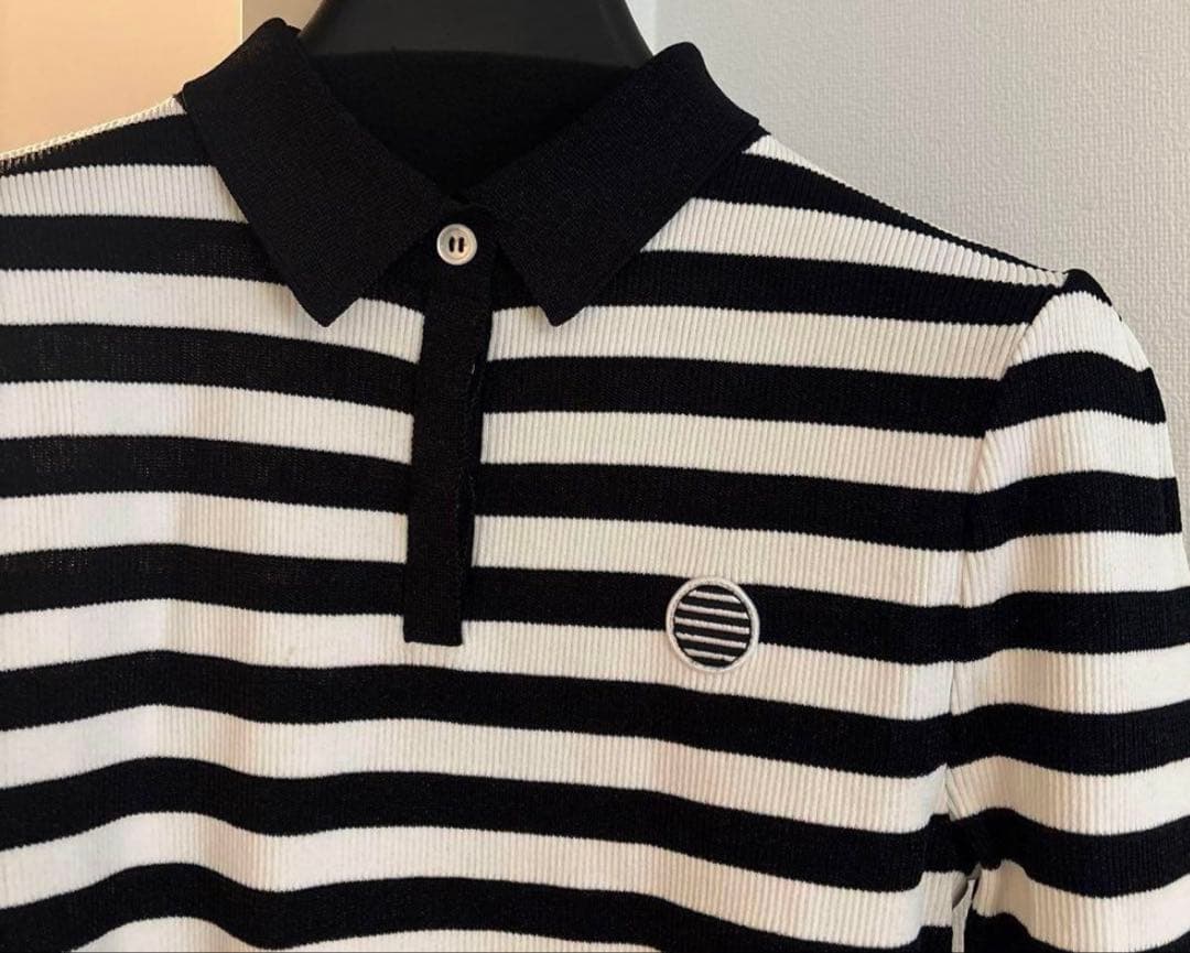 BORDERS at BALCONY 長袖ポロシャツ