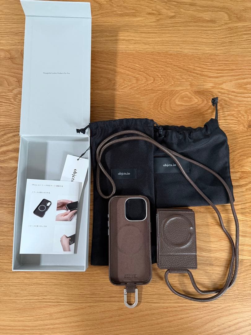 objects.io レザーストラップ + iPhoneケースセット