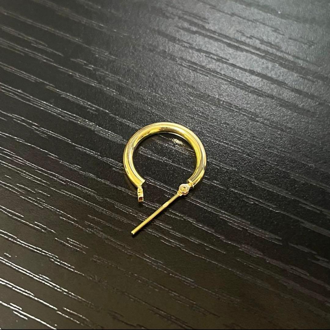 K18 18金 イエローゴールド フープピアス15mm