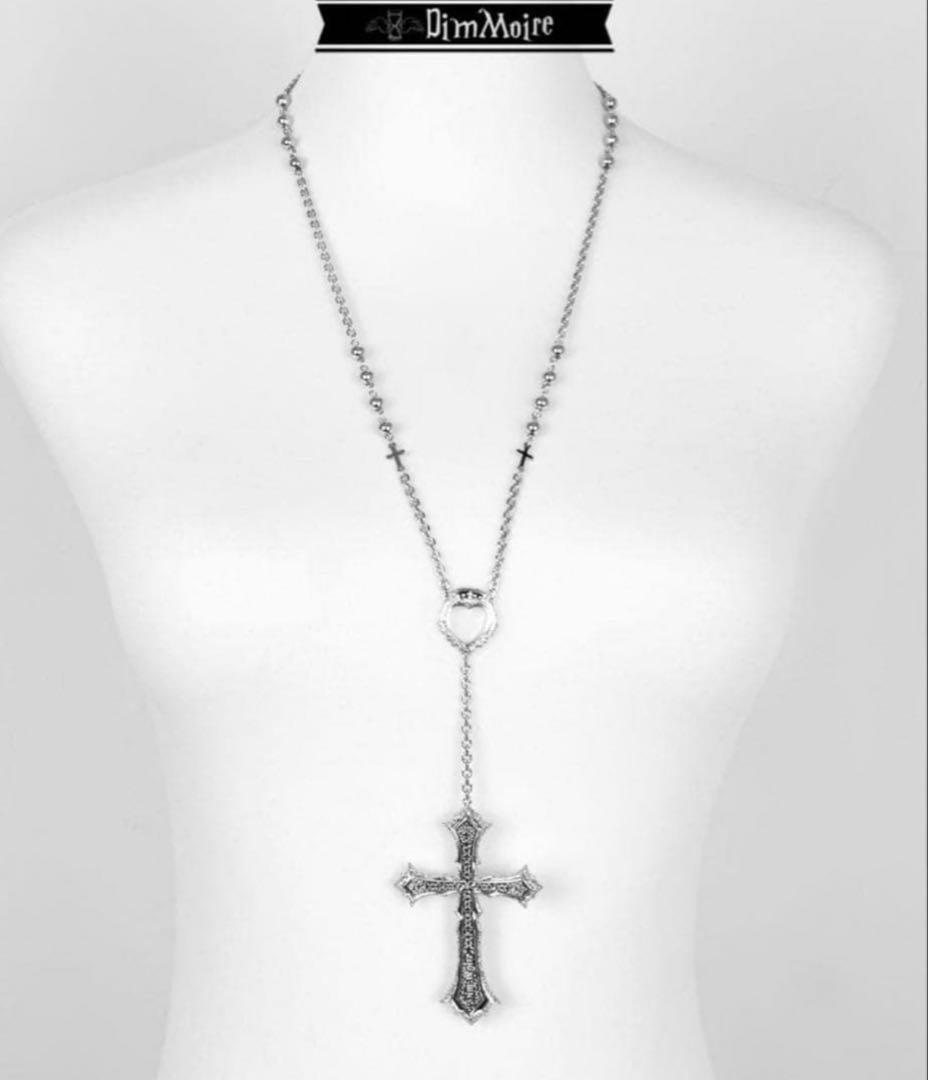 DimMoire クロスネックレス シルバー調