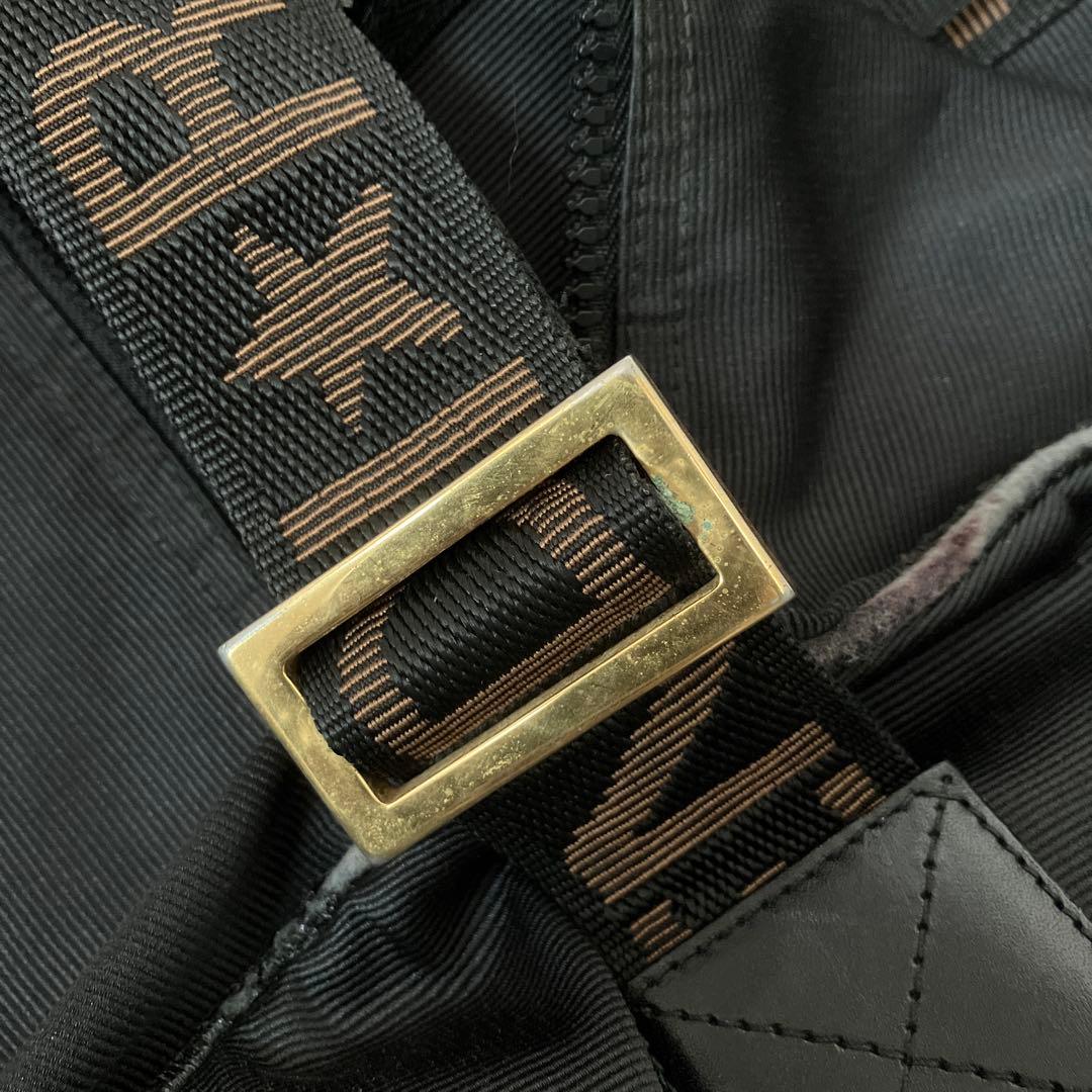 FENDI ナイロン生地 2way ボストンバッグ ドラムバッグ ブラック