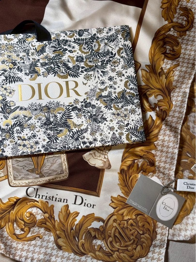 【新品未使用】Christian Dior スカーフ トランプ柄