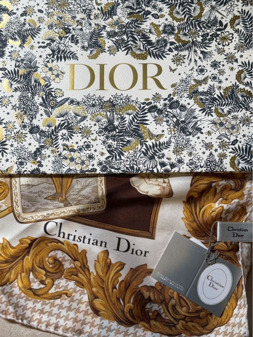 【新品未使用】Christian Dior スカーフ トランプ柄