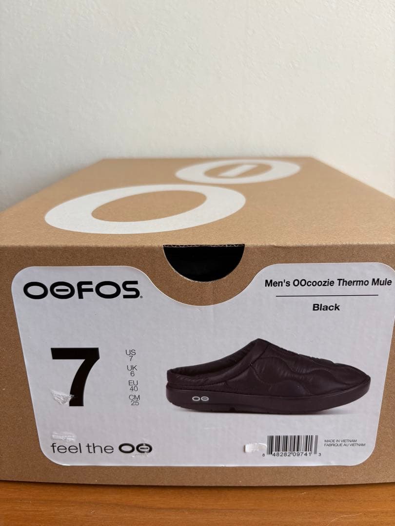 新品 OOFOS ウーフォス OOcoozie Thermo Mule 黒