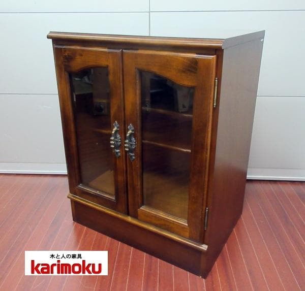 カリモク キャビネット ガラス扉 コロニアル