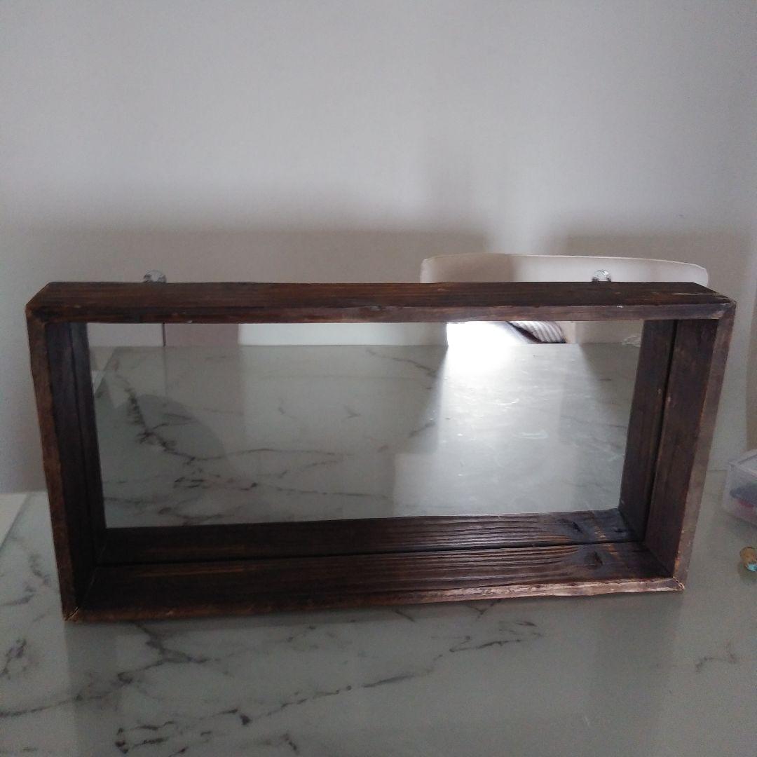 ☆アンティーク　木製ミラー☆