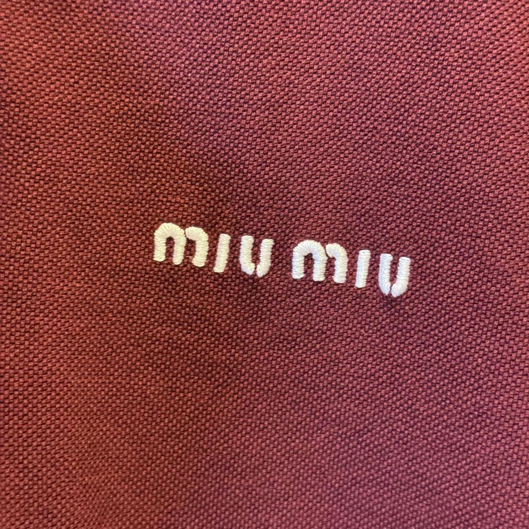 エルミ様　miu miu ミュウミュウ　ポロシャツ　Sサイズ　ボルドー