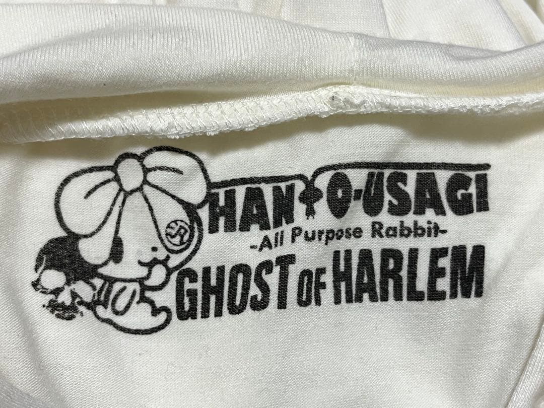 激レア　汎用ウサギ×ゴーストオブハーレム　ロングパーカー　/F　白　ストレッチ