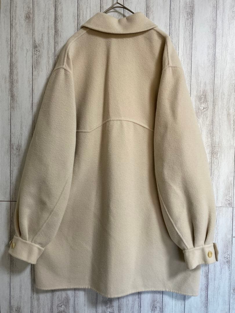 AURALEE ウールメルトンブルゾン オフホワイト ベージュsize 1