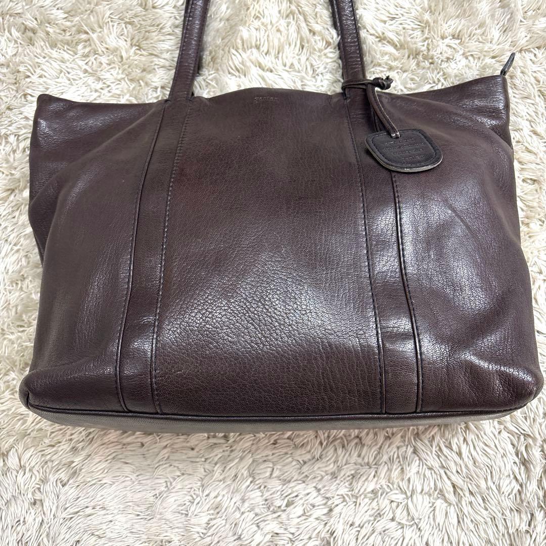 genten /ゲンテン◆レザートートバッグ ゴートベーシック　チャック付きA4