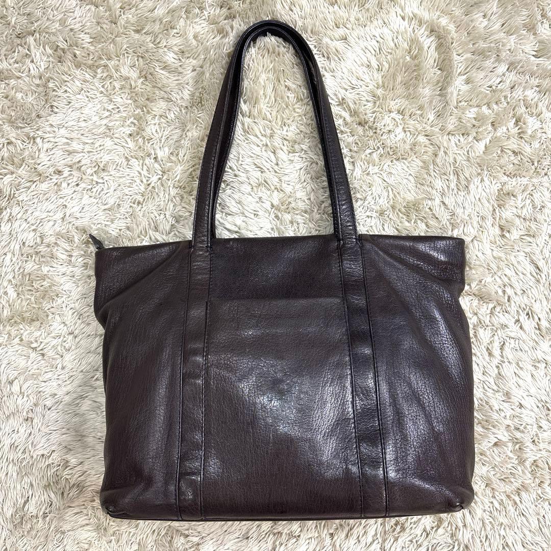 genten /ゲンテン◆レザートートバッグ ゴートベーシック　チャック付きA4