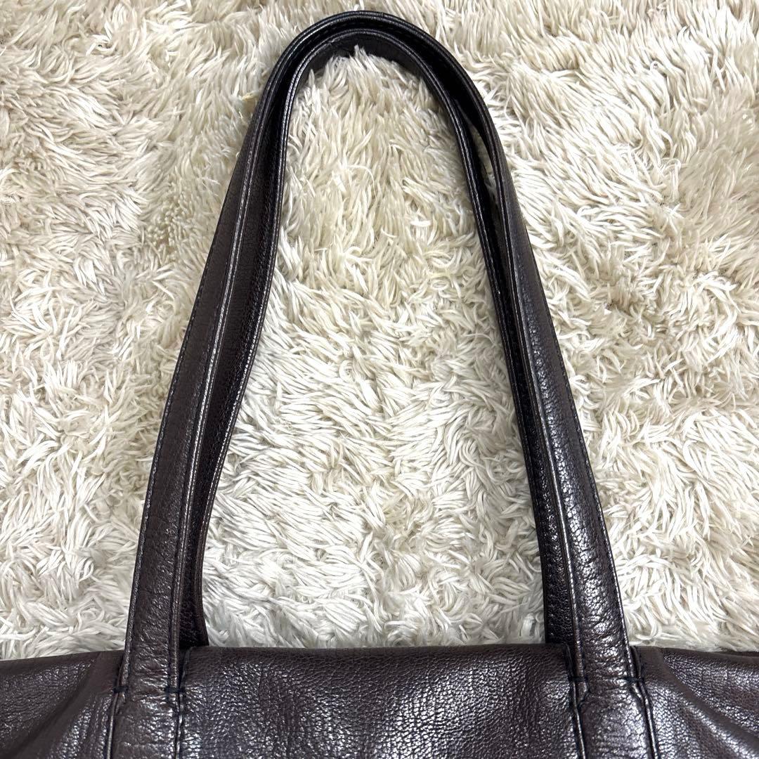 genten /ゲンテン◆レザートートバッグ ゴートベーシック　チャック付きA4