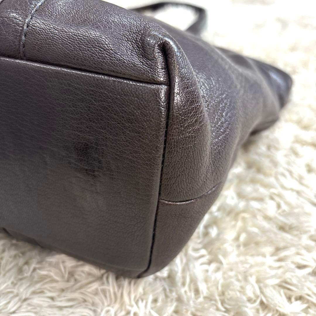 genten /ゲンテン◆レザートートバッグ ゴートベーシック　チャック付きA4