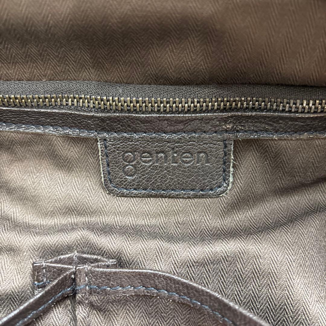 genten /ゲンテン◆レザートートバッグ ゴートベーシック　チャック付きA4