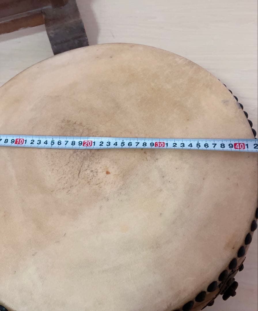 和太鼓　平太鼓　平胴太鼓　鳥居台付き　1.4尺 約43cm 和楽器　打楽器