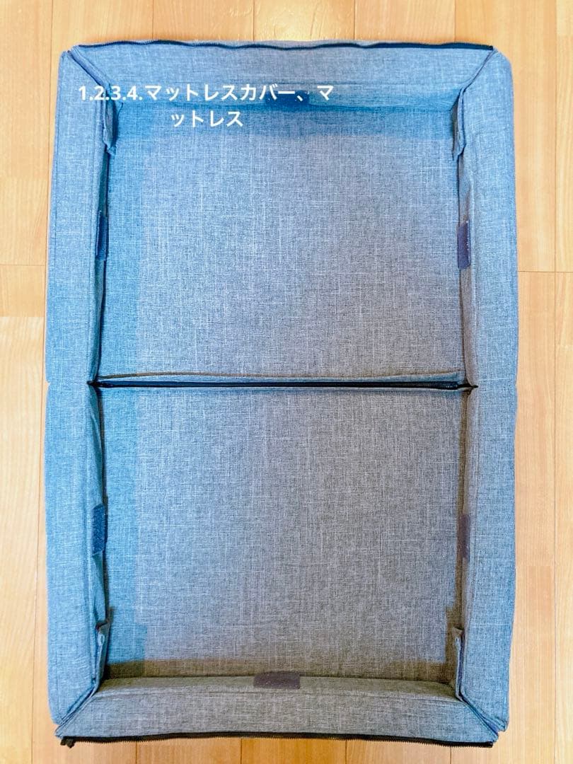 【美品】farska コンパクトベッドセット＋敷きパッド(ホワイト)