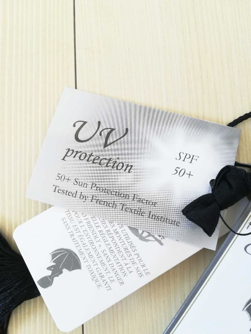 Guy de jean 折り畳み傘 雨/日傘兼用：ネコ（ベージュフォンセ）