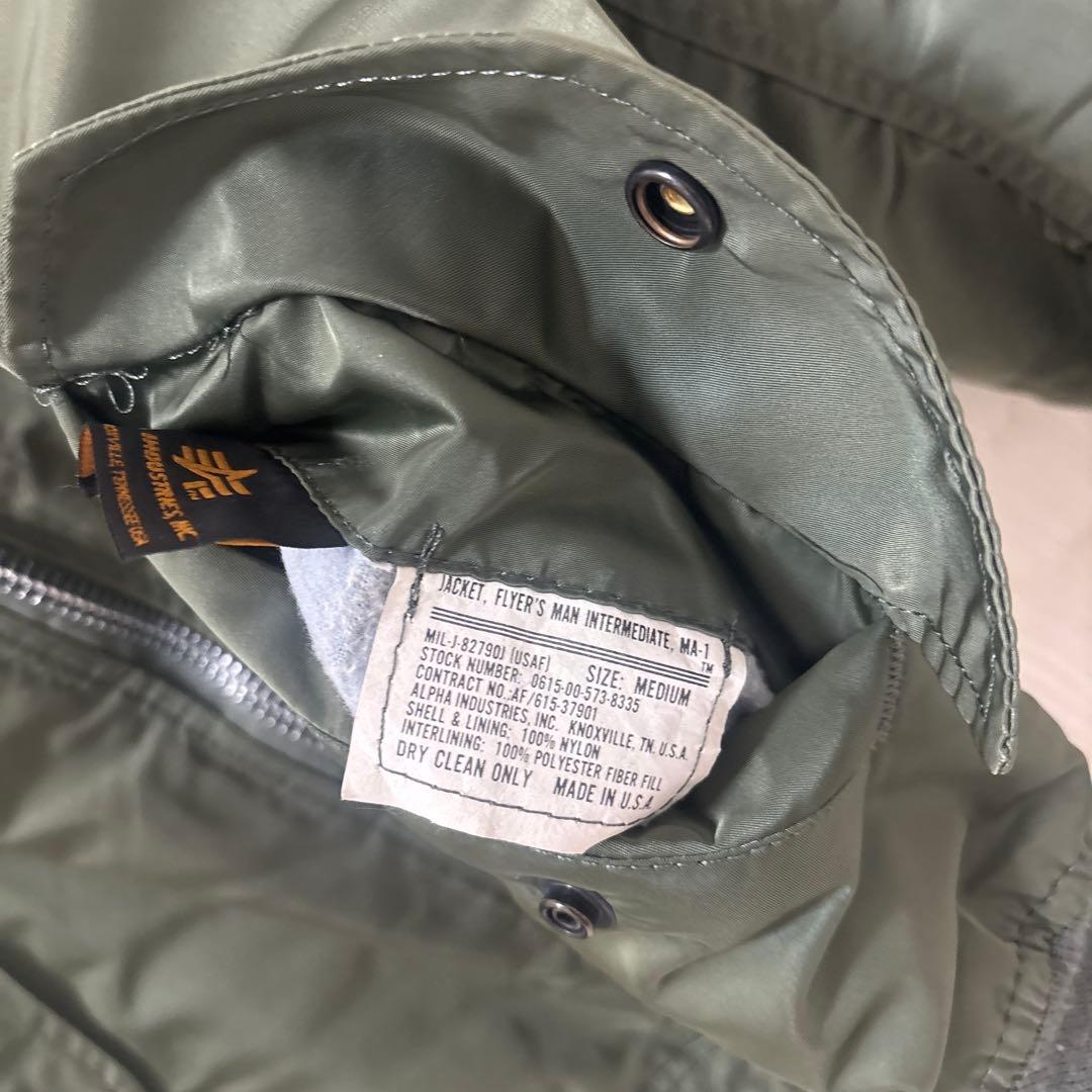 90s ALPHA MAー1 USA製　短丈　フライトジャケット