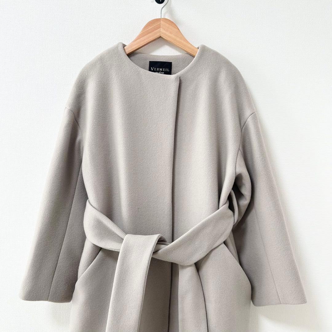 美品✨ヴェルメイユパーイエナ　Super100s メルトン テントラインコート