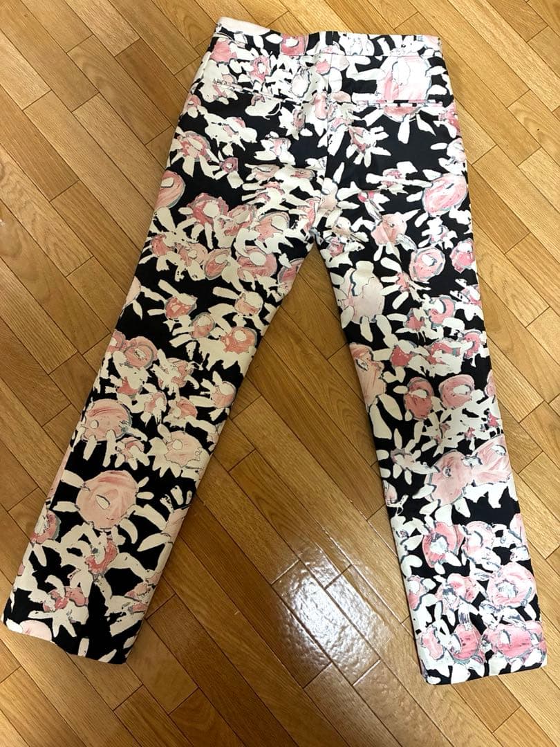MARNI フラワープリント ストレートパンツ