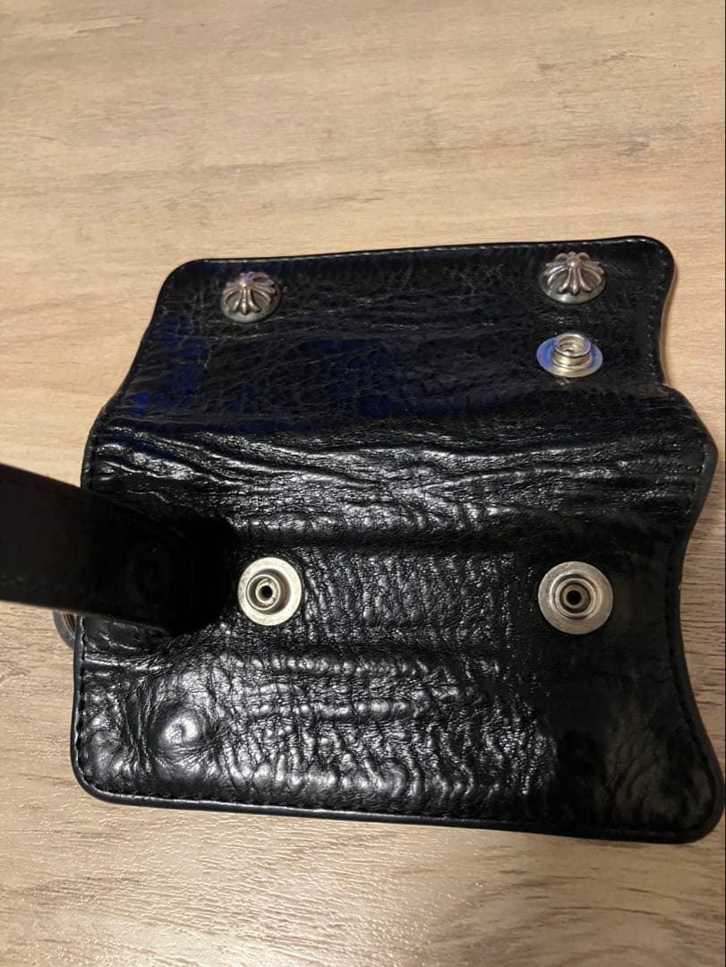 ★mm_406★クロムハーツ レザーキーケース クロスボタン 黒