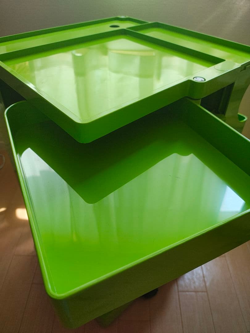 ボビーワゴン　3段3トレイ　ライムグリーン