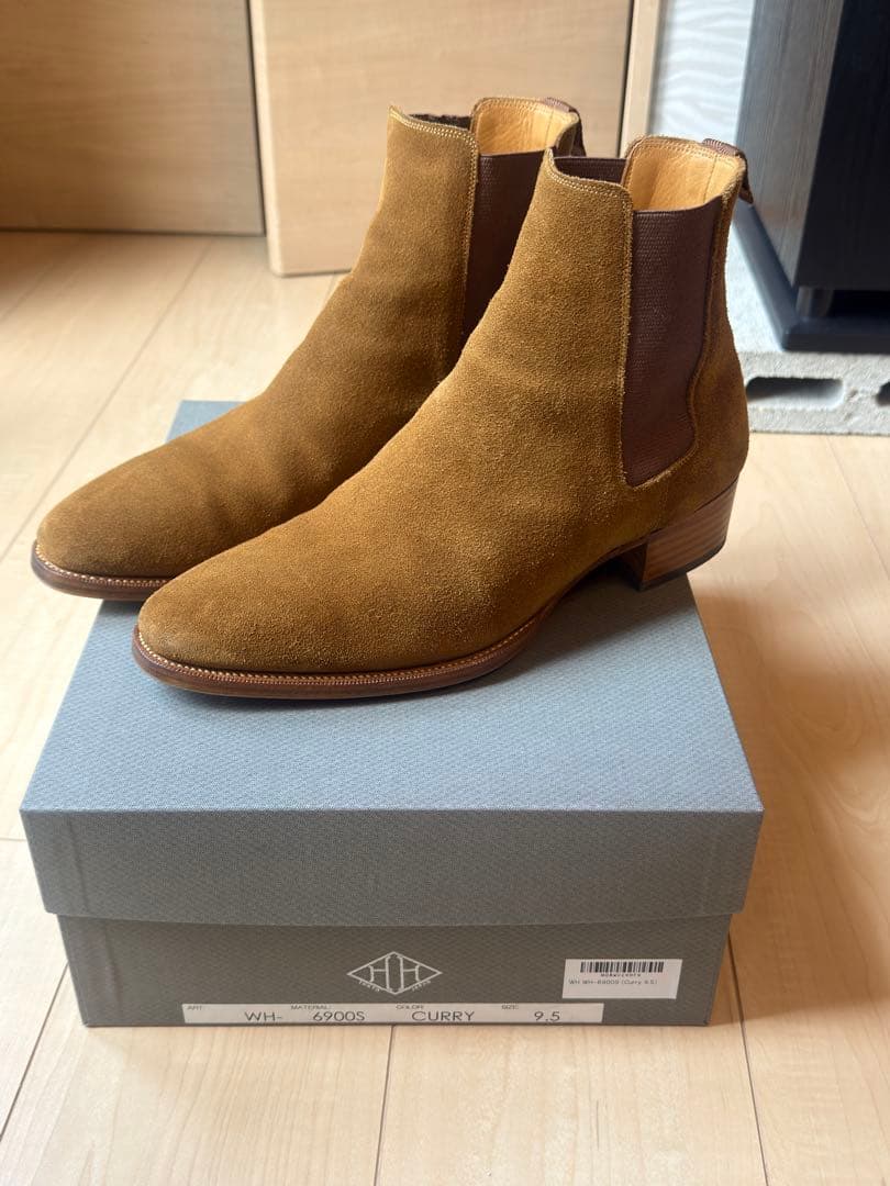 WH ダブルエイチ　スエードサイドゴアブーツ