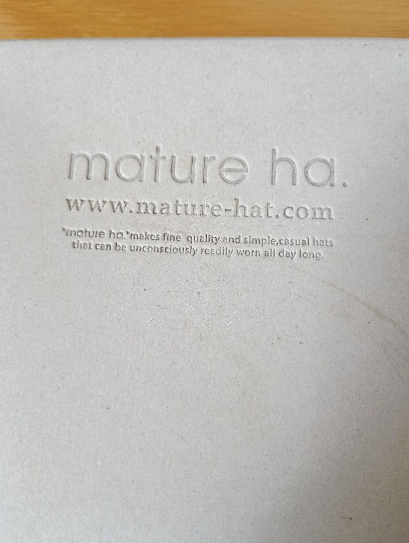 mature ha マチュアーハBOXED HAT　麦わら帽子