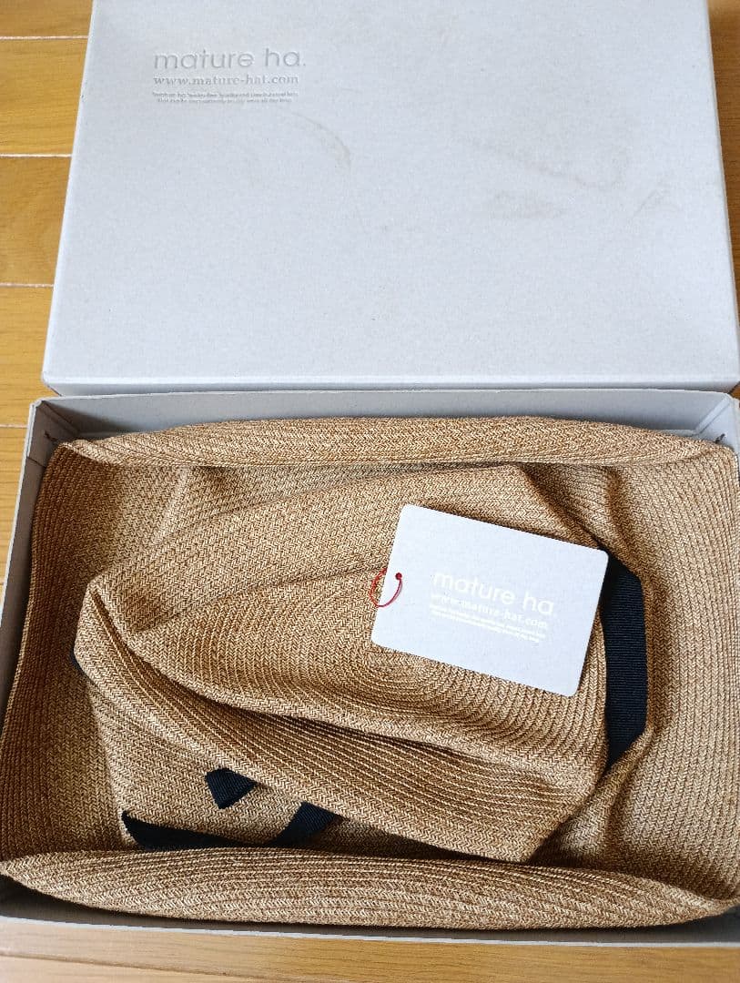 mature ha マチュアーハBOXED HAT　麦わら帽子
