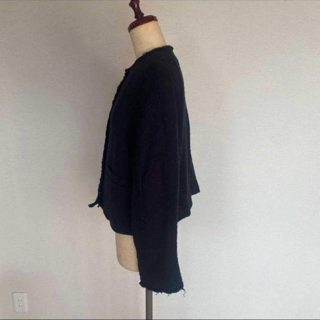 PUAL CE CIN ピュアルセシン ツイードショートジャケット ブラック