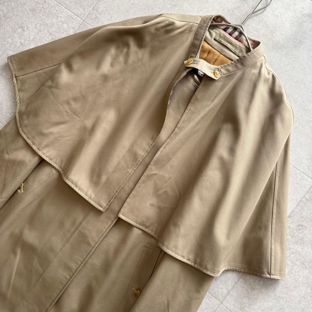 バーバリーズ　トレンチコート　ケープ　2way　ノバチェック　9　ベージュ　比翼