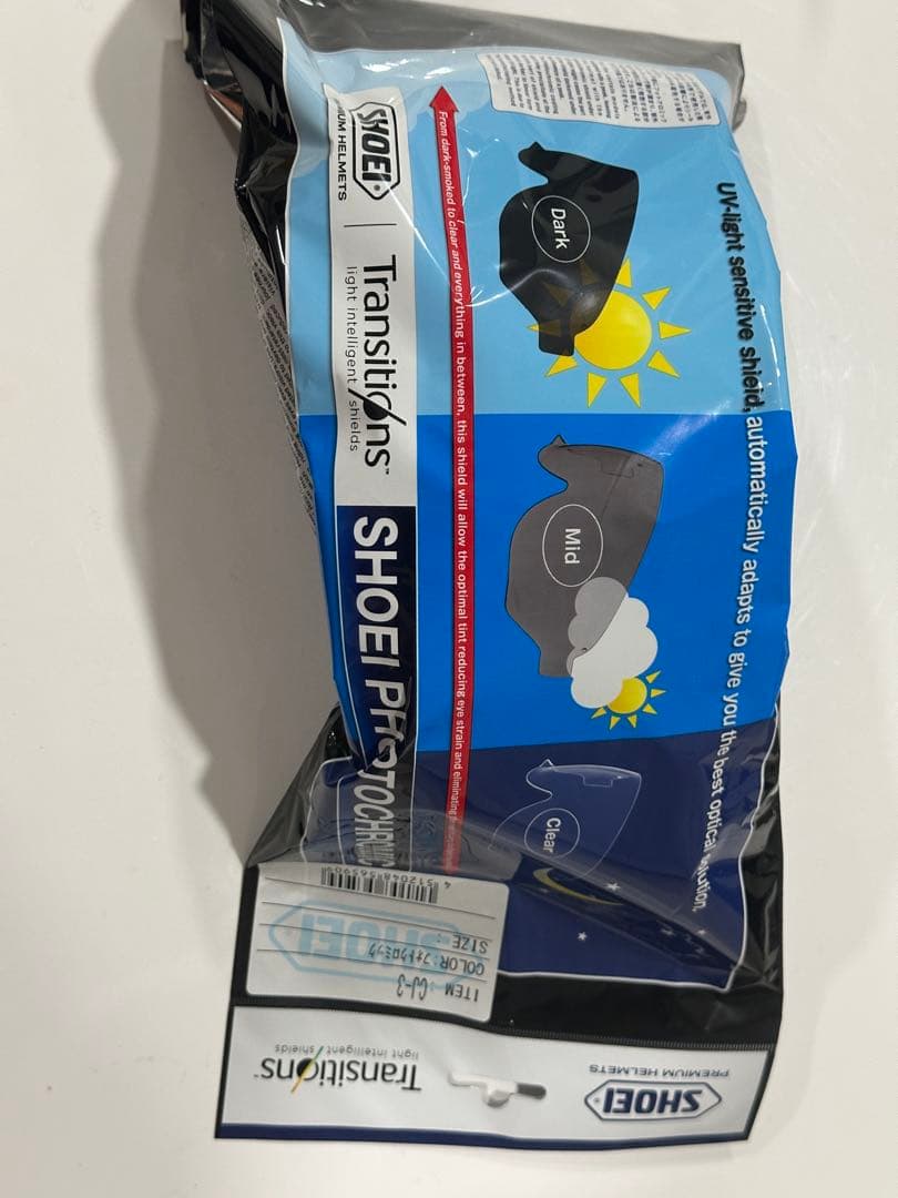 SHOEI トランジションフォトクロミックシールド　EX-ZERO他