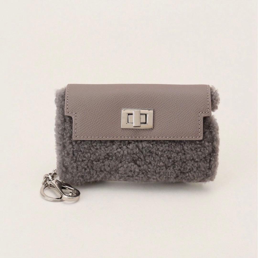 【GOOD GRIEF!/グッド グリーフ】ボア　コンパクトケース　チェーン