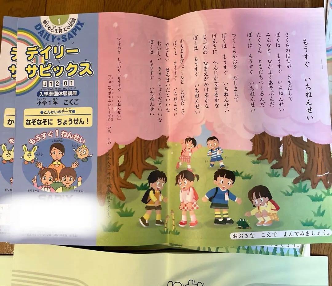 SAPIX1年生　デイリーサピックス　1年分　算数　国語　理科　入学準備体験講座