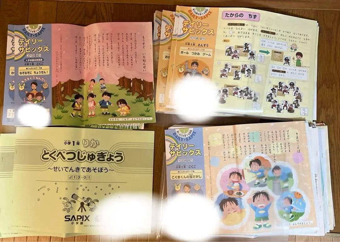 SAPIX1年生　デイリーサピックス　1年分　算数　国語　理科　入学準備体験講座