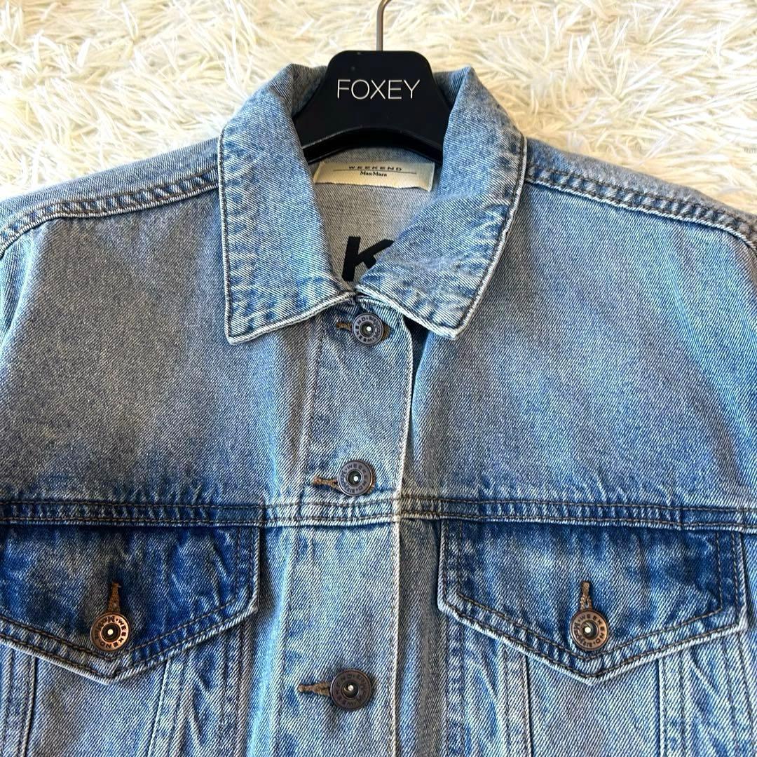 未使用級2023SS WeekendMaxMara ロゴデニムジャケットGジャン