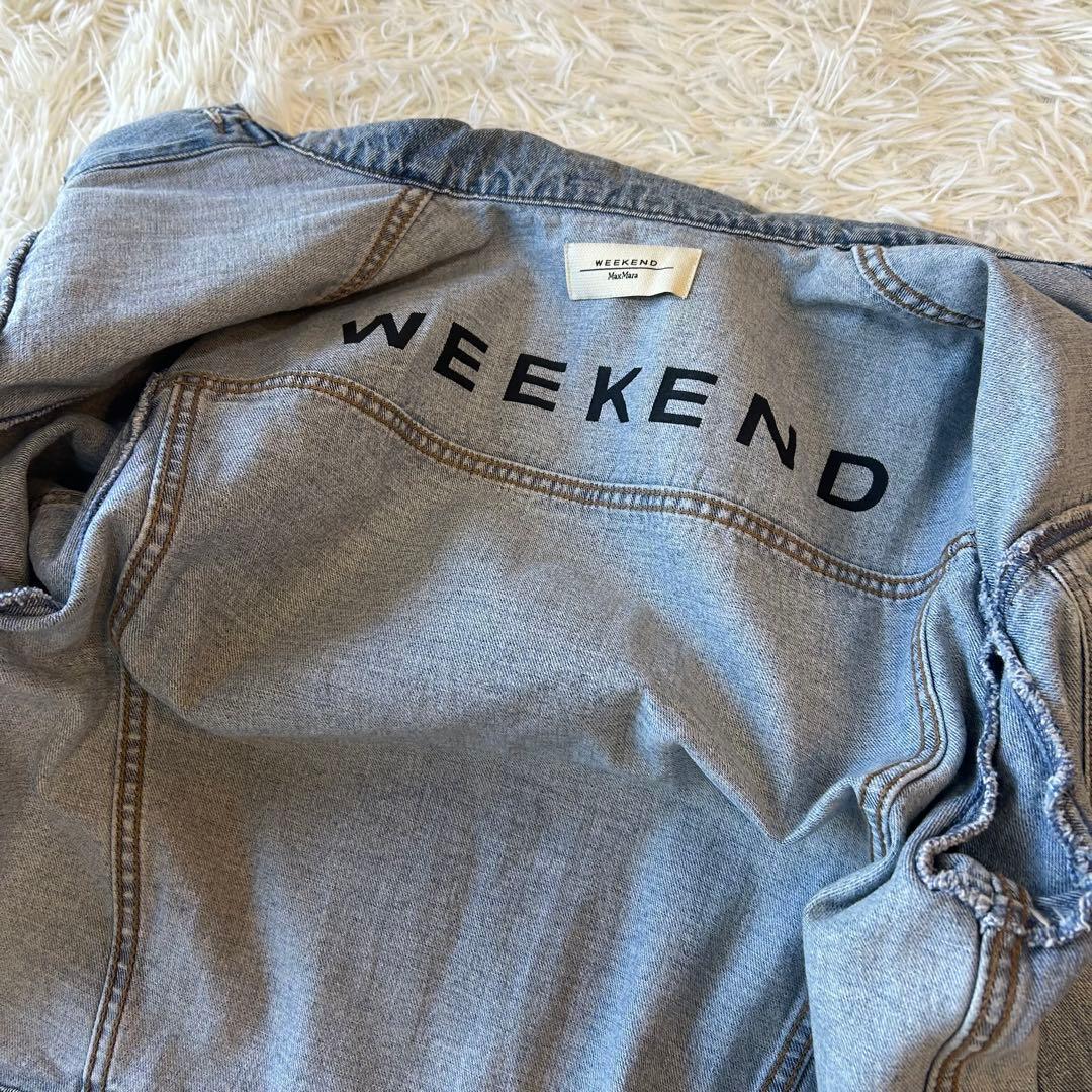未使用級2023SS WeekendMaxMara ロゴデニムジャケットGジャン