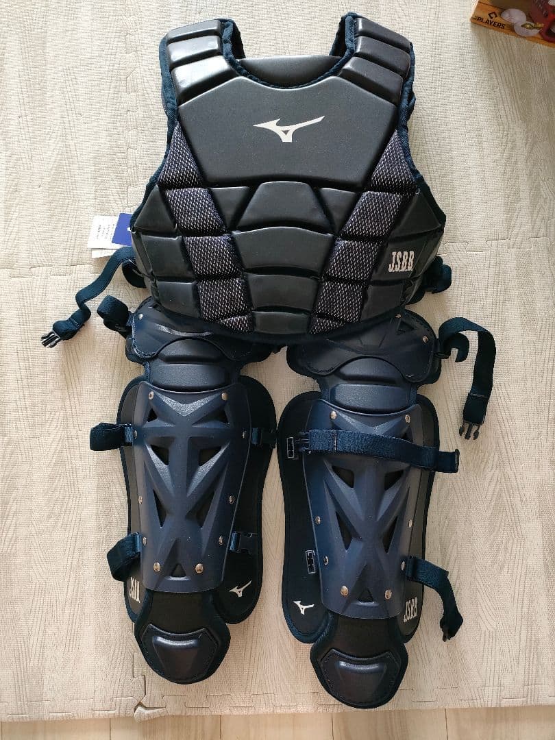 ミズノ　少年軟式用Sサイズ　キャッチャー防具 ネイビー