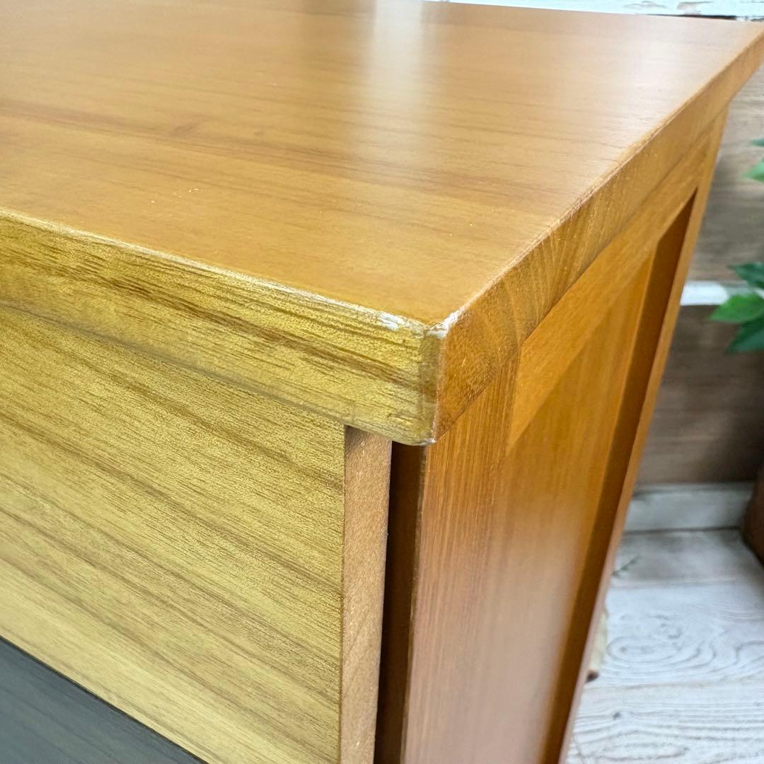 訳あり品【134】ナチュラルウッド桐材天然無垢ガラスキャビネット収納家具チェスト