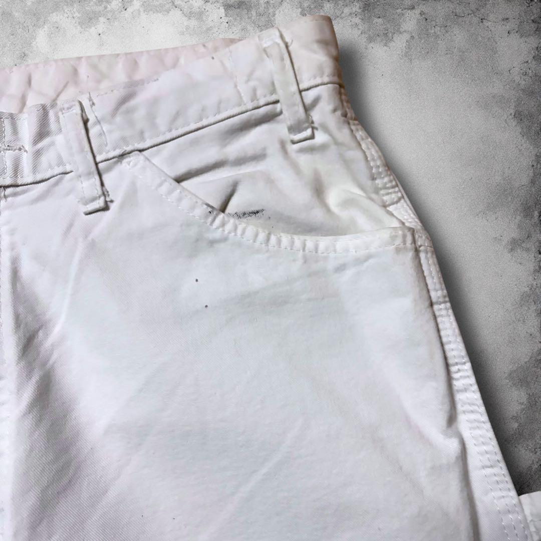 Dickies ダブルニー ペインターパンツ ワイドレッグ ダックパンツ 白